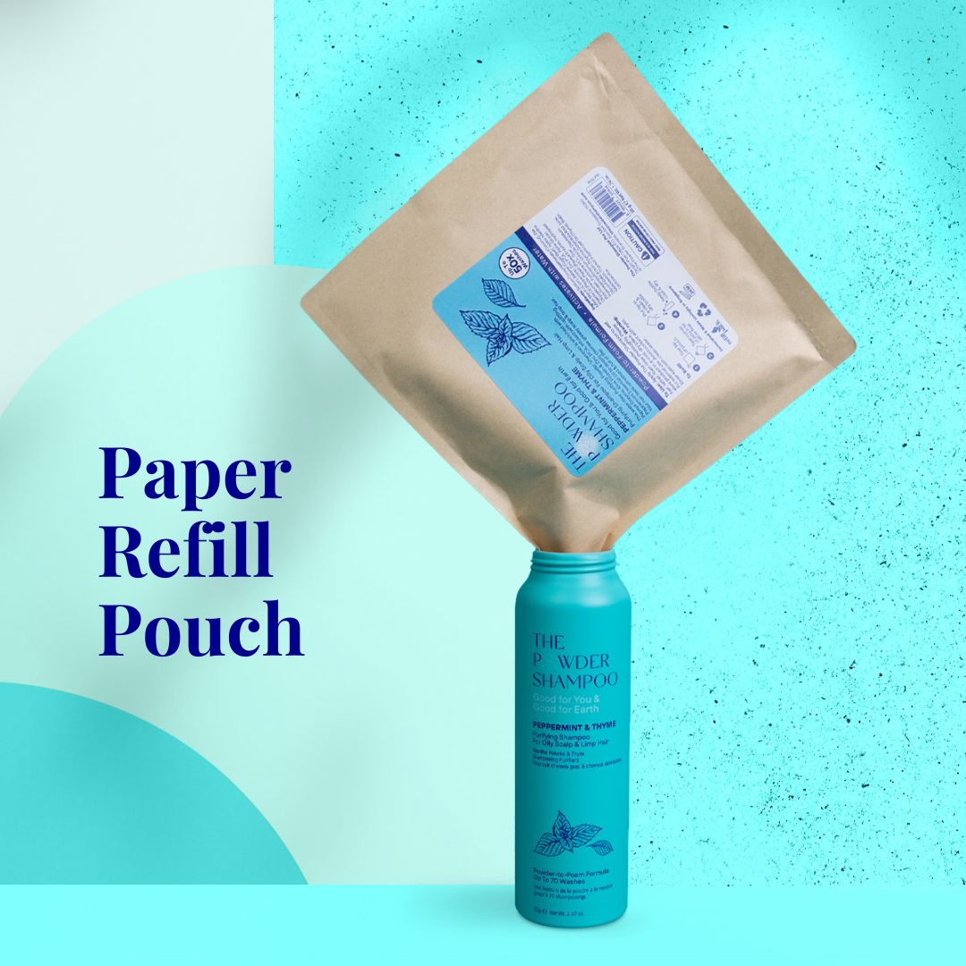 Bundle - Purifying Powder Shampoo For Oily Scalp & Limp Hair (70g) + Refill Pack