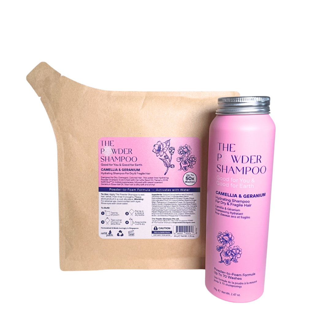 Bundle - Hydrating Powder Shampoo For Dry & Fragile Hair (70g) + Refill pack