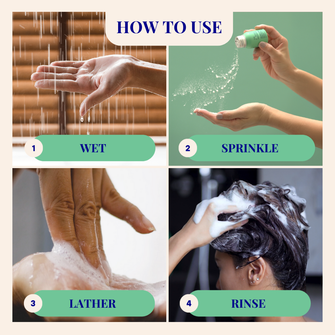 Exfoliating Powder Shampoo For Anti-dandruff Scalp (20g)